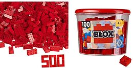 Simba 104118922 - Blox, 500 rote 8er Bausteine Spiel