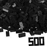 Simba 104118935 - Blox, 500 schwarze 8er Bausteine Spiel