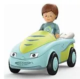 SIKU 0101 - Toddys, Freddy Fluxy, Spielzeugauto mit Rückziehmotor und Spielfigur, türkis/grün Spiel