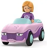 SIKU 0102 - Toddys, Betty Blinky, Spielzeugauto mit Rückziehmotor und Spielfigur, rosa/lila Spiel