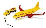 SIKU DHL Frachtflugzeug mit Zubehör Spiel