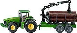 SIKU Traktor mit Forstanhänger Spiel