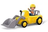 SIKU 0146 - Toddys Luke Loady, Spielzeugauto mit Rückziehmotor und Spielfigur, gelb/grau Spiel