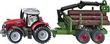 SIKU Massey Ferguson mit Forstanhänger Spiel