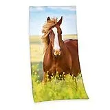 Young Collection 6124206516 - Pferd Velourstuch, 75x150 cm, 100% Baumwolle Spiel