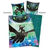 Dragons 4426223050 - Bettwäsche , 80x80 cm + 135x200 cm, 100% Baumwolle Spiel