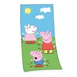 Peppa Pig 6186401516 - Velourstuch, 75x150 cm, 100% Baumwolle Spiel
