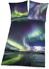 Herding 4459257050 - Young Collection, Polarlicht, Bettwäsche-Set, Cotton, Mehrfarbig, 80 x 80 cm, 135 x 200 cm Spiel