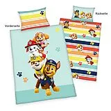Paw Patrol 2632404063 - Flanell-Bettwäsche (Made in Green), 40x60 cm + 100x135 cm, 100% Baumwolle Spiel