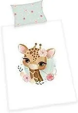 babybest 2485228063 - Giraffe Bettwäsche (Made in Green), 40x60 cm + 100x135 cm, 100% Baumwolle Spiel