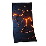 Young Collection 6159211516 - 3D-Effekt Lava Velourstuch , 75x150 cm, 100% Baumwolle Spiel