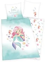 Young Collection 4451250050 - YC Little mermaid Bettwäsche, 80x80 cm + 135x200 cm, 100% Baumwolle Spiel