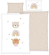 Herding 2485259063 - babybest Bettwäsche, Little Friends, Baumwolle/Renforc , 40x60/100x135 cm Spiel