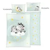 babybest 2485269063 - Zebra Bettwäsche (Made in Green), 40x60 cm + 100x135 cm, 100% Baumwolle Spiel