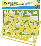 LENA 65767 - Zeichenschablone Pferde + Katzen Spiel
