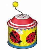 LENA tin toys 52762 - Musikdrehdose Glückskäfer Spiel