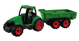 LENA 01625 - Truckies Traktor mit Anhänger, mit Spielfigur, Sandspielzeug Spiel