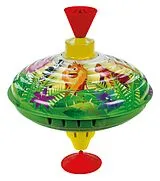 LENA tin toys 52263 - Brummkreisel 16 cm Dschungeltiere Spiel