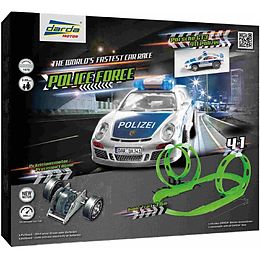Darda 50254 - Police Force, Polizei, Rennauto, Rennbahn Fahrzeug Spiel
