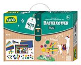 LENA 42715 - Bastelkoffer Blau (Papier/Moosgummi/Pompons/etc.), 400 Teile Spiel