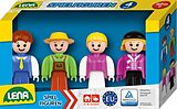 LENA 04491 - Truxx, Spielfiguren-Set (Busfahrer, Bauer, Mädchen, Reiterin), grün, 4-teilig Spiel