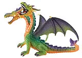 Drache mit 2 Köpfen grün, Spielfigur Spiel