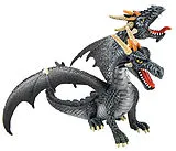 Drache mit 2 Köpfen schwarz, Spielfigur Spiel