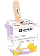 Spielstabil 5081 - Einhorn & Meerjungfrau-Set 4-teilig, Sand-Set mit Eimer/Schaufel/Sandförmchen, Sandspielzeug Spiel