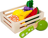 Holzobst in Obststeige 9-teil. Spiel