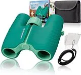 Bresser Junior 8810630B4K - Kinderfernglas 6x21, 6-fach Vergrößerung, 21mm Objektiv, inkl. Tasche, Tragriemen und Reinigungstuch, grün Spiel