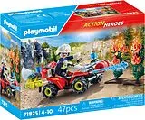 PLAYMOBIL Feuerwehr Quad löscht Heckenbrand 71825 Spiel