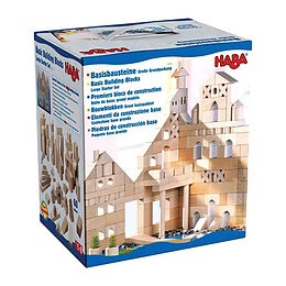 HABA 1001070001 - Bausteine, Basisbausteine Große Grundpackung, 60 Stück Spiel