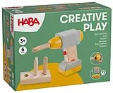 HABA 2012315001 - Creative Play, Bohrmaschine, 6-teilig, Holz Spiel