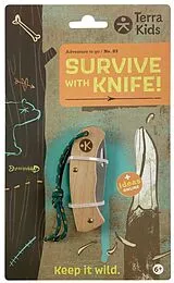 HABA 2013645001 - Terra Kids, Survive with Knife! Kindertaschenmesser, Schnitzmesser, ab 6 Jahren, Adventure to go/No.03 Spiel