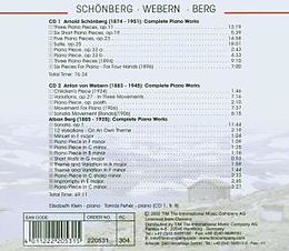 Schonberg/Webern/Berg CD Complete Piano Works