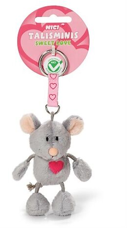 NICI 37388 - Maus Talisminis Sweet Love, Schlüsselanhänger, 10 cm, Glücksbringer Spiel