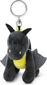 NICI 47992 - Drache Dragor, schwarz-gelb, Schlüsselanhänger, 9 cm Spiel