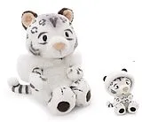 NICI 62411 - Wild Winter, Schneeleopard Eleni Snowbell, mit Hoodie, Schlenker, Plüsch, 20 cm, GREEN Spiel