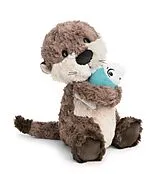 NICI 62648 - Otter Oda mit Fisch, schlenkernd, 25 cm, GREEN Spiel