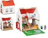 Tragbares Puppenhaus Eco House, mit Zubehör Spiel