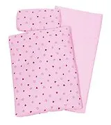 Puppenbettzeug Herz/Krone Spiel