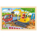 Einlegepuzzle Bagger Spiel