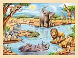Einlegepuzzle afrikanische Savanne Spiel