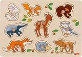 Steckpuzzle Waldtiere Spiel