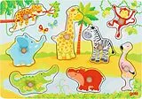 Steckpuzzle Afrikanische Tierkinder Spiel