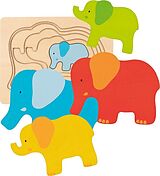 Schichtenpuzzle Elefant Spiel