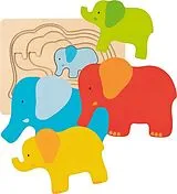 Schichtenpuzzle Elefant (Holzpuzzle) Spiel