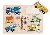 Steckpuzzle Baufahrzeuge Spiel