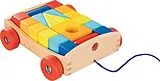 Ziehwagen mit 20 Bausteinen Spiel