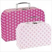 Koffer mit rosa Muster 2er Set Spiel